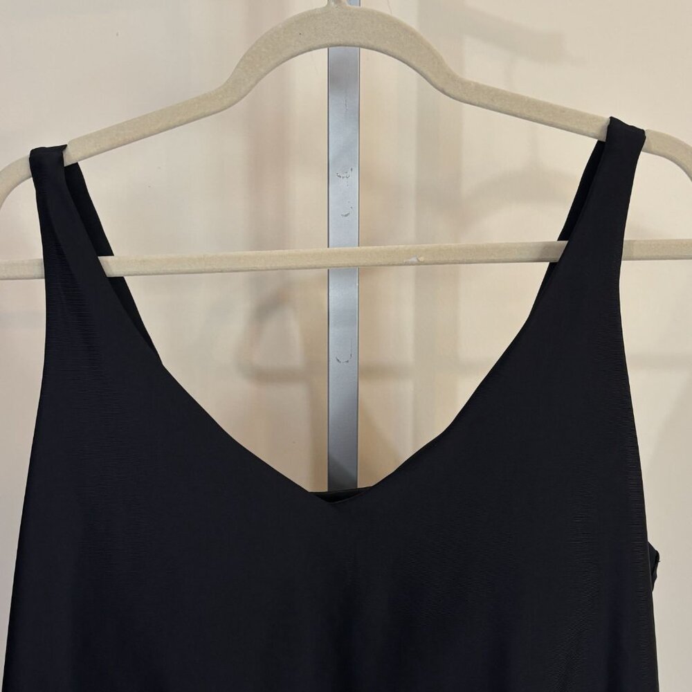 32 Degrees Cool Tank Top V-Neck Cami Black Built-in Cups Shelf Bra Shirt XL - Picture 3 of 10
